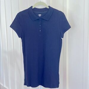 Old Navy Girls Navy Short Sleeve Polo